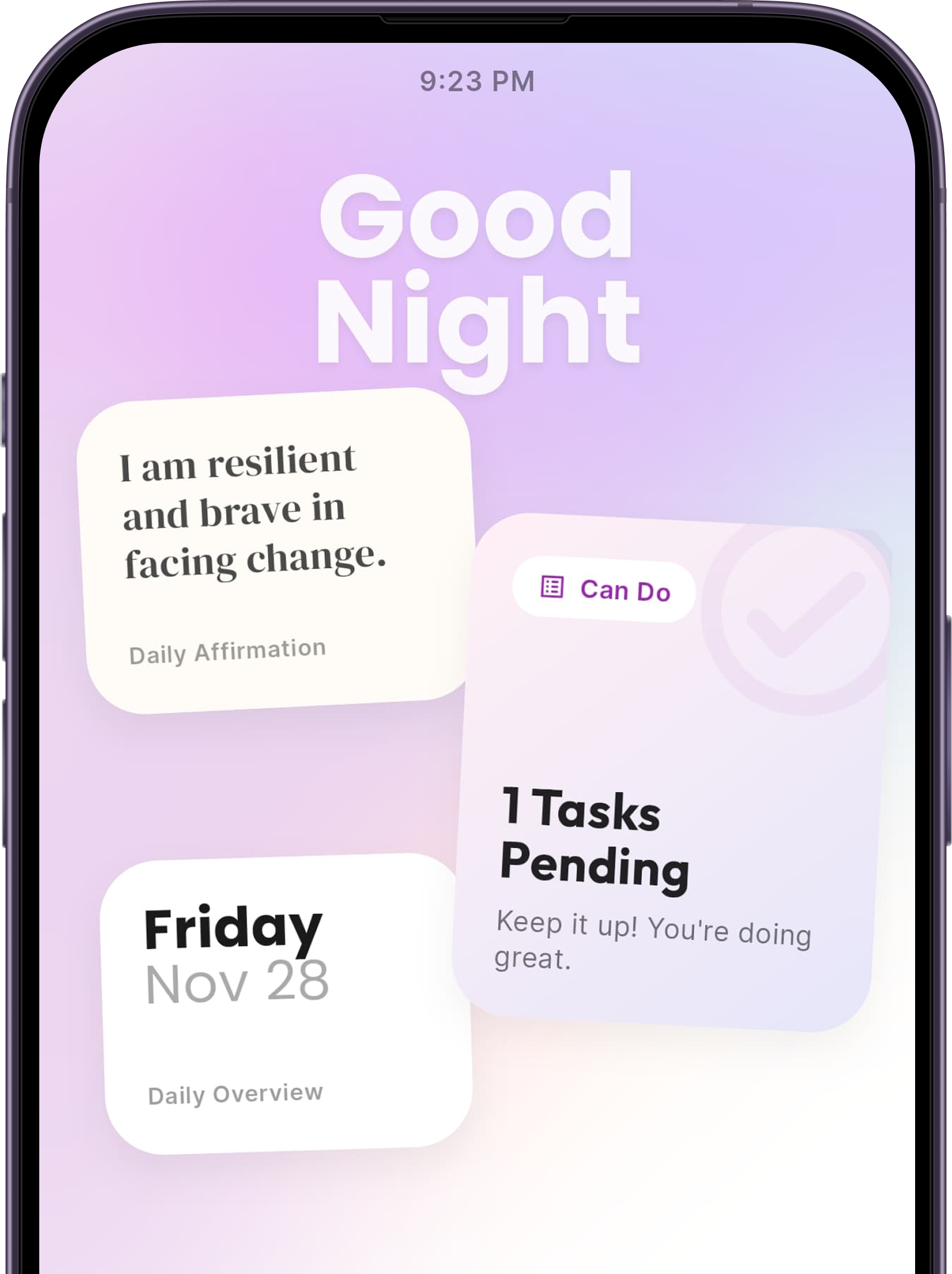 Confide app dashboard